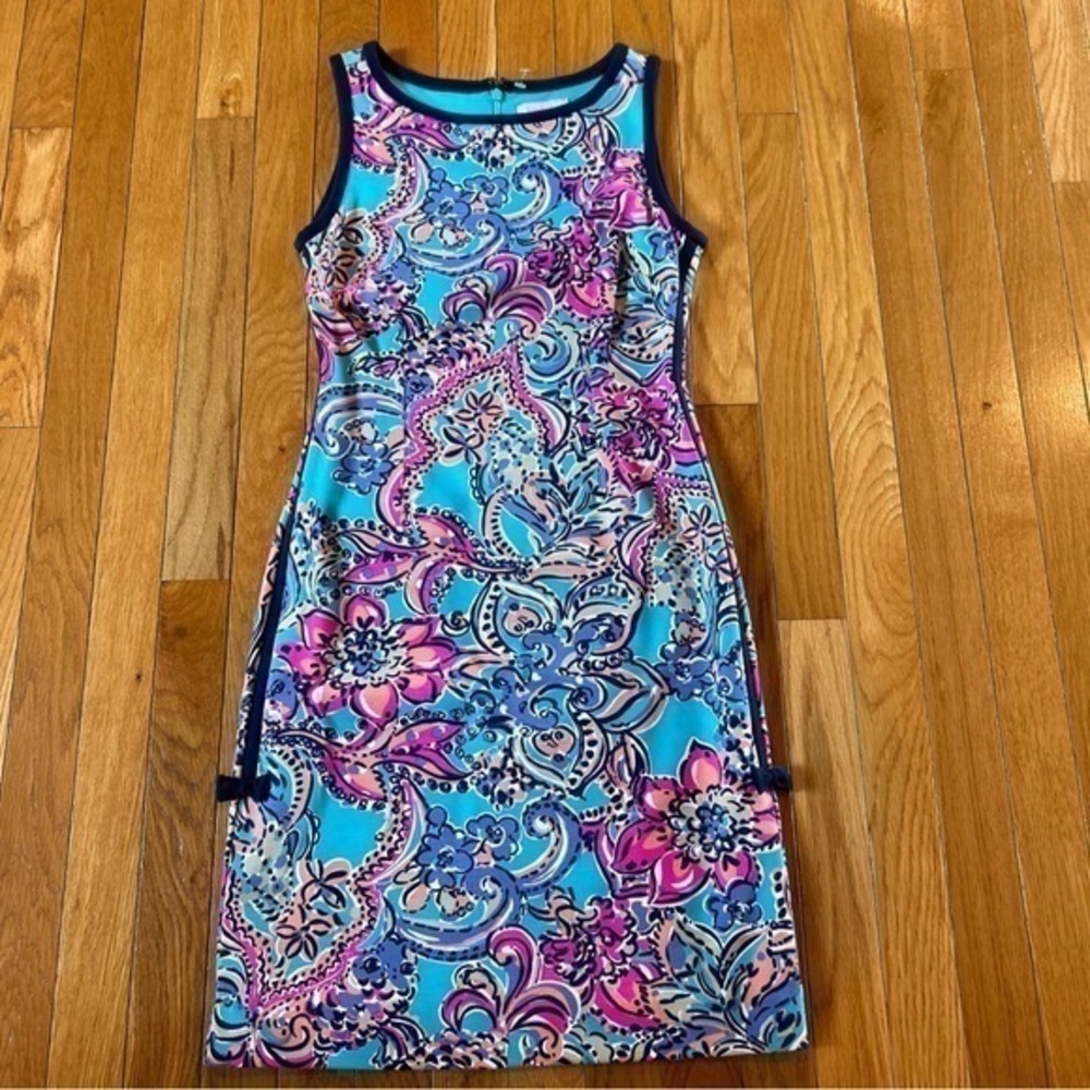 Lilly Pulitzer Floral Print Bait & Switch Francesca Pencil straight Dress Sz XS